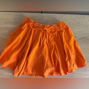 Bright Orange Skort with Tie Waist